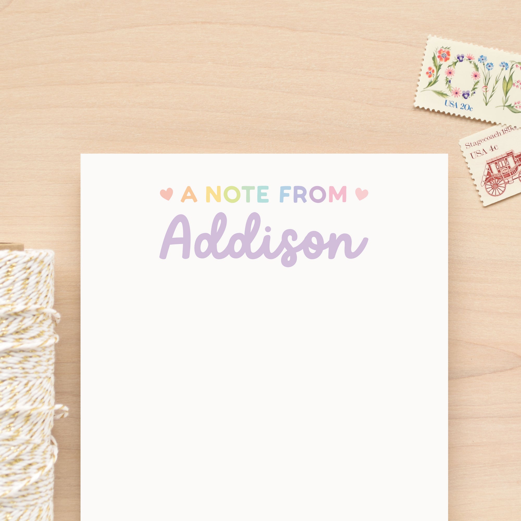 Bright Personalized Notepad