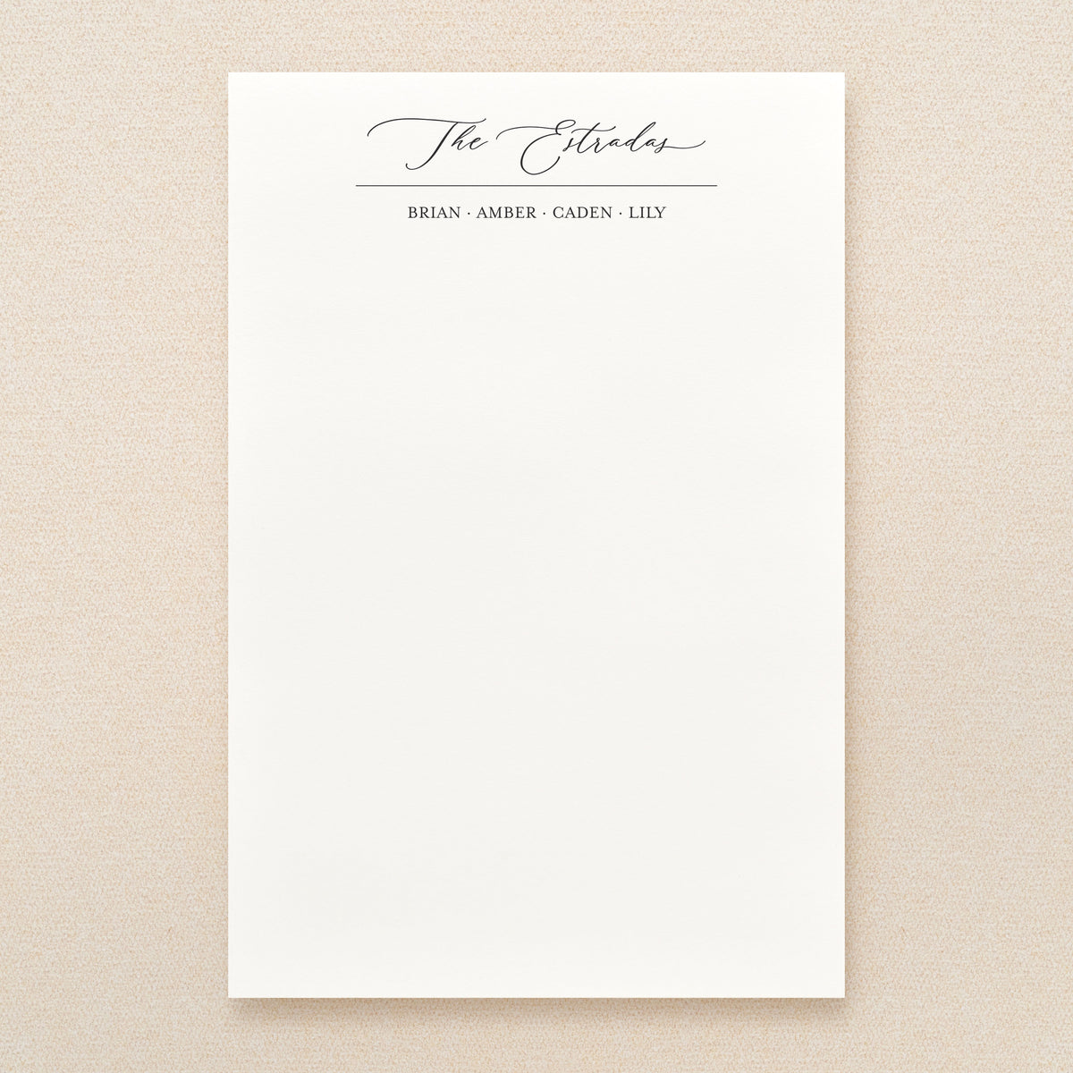 Cozy Family Personalized Notepad