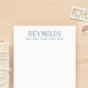 Crew Family Personalized Notepad