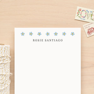 Forget Me Not Personalized Notepad