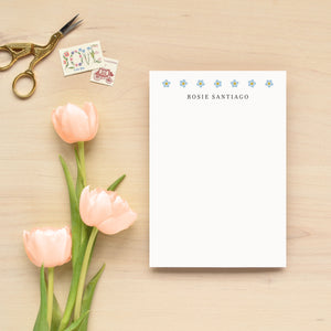 Forget Me Not Personalized Notepad
