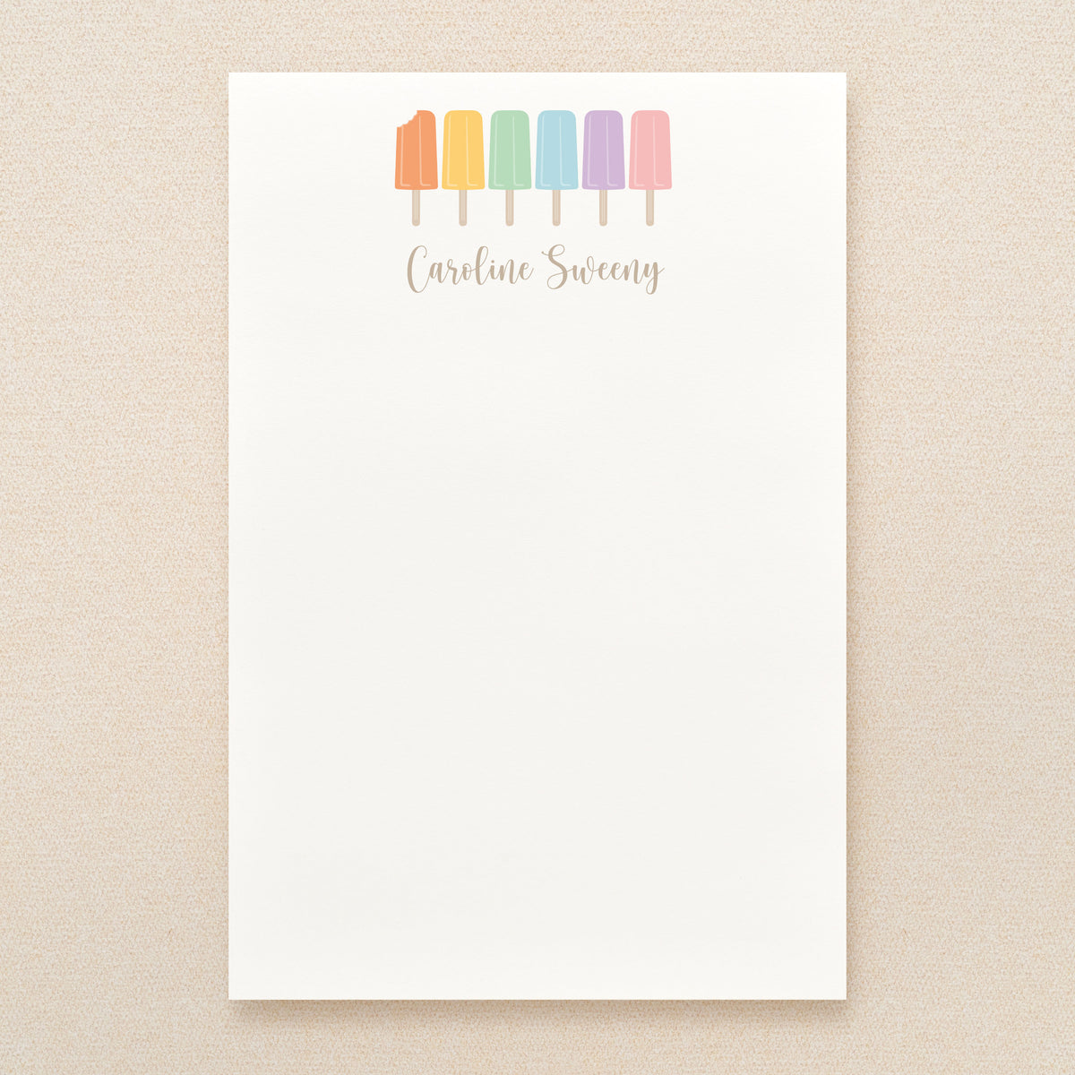 Ice Pop Personalized Notepad