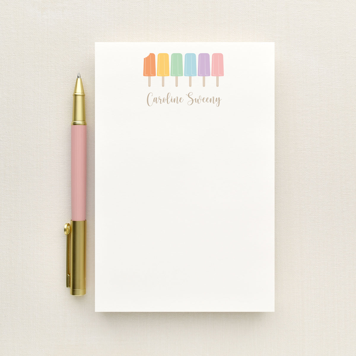 Ice Pop Personalized Notepad