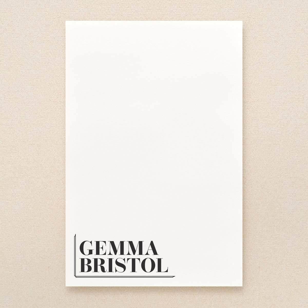 Justified Personalized Notepad