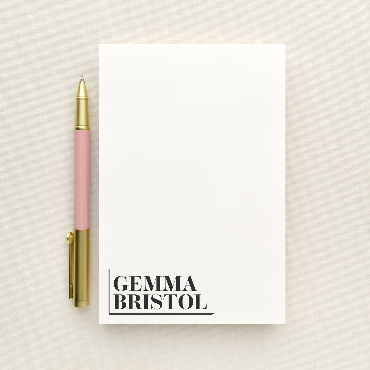 Justified Personalized Notepad