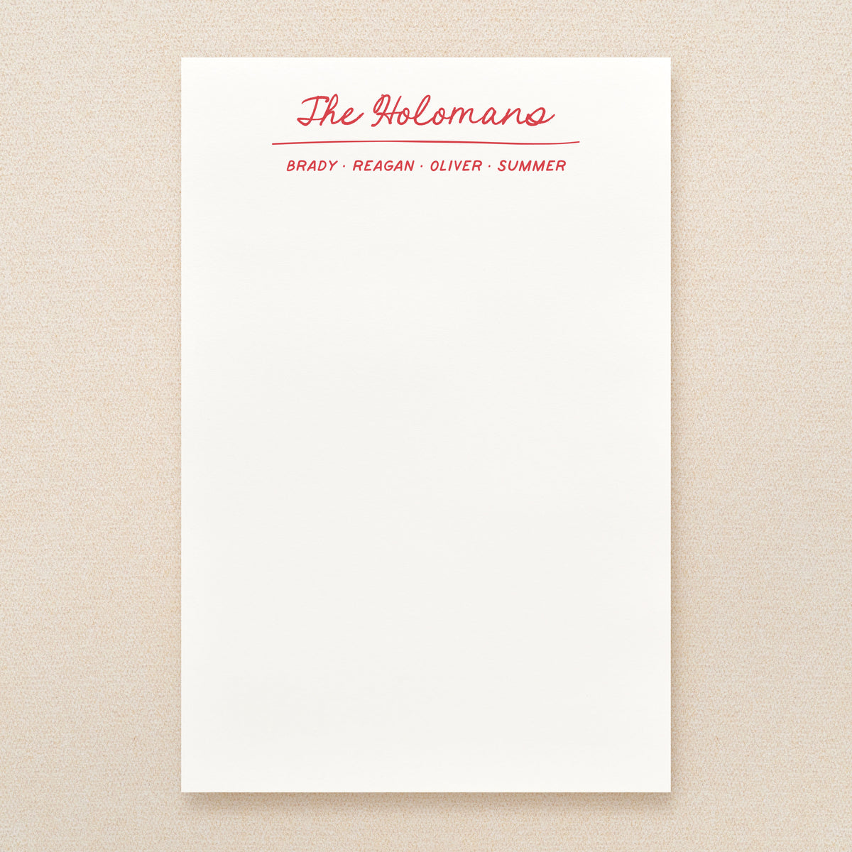 Nest Family Personalized Notepad