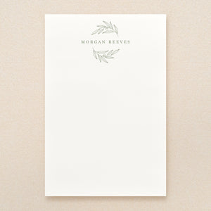 Olive Personalized Notepad