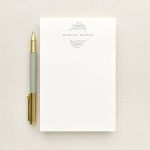 Olive Personalized Notepad