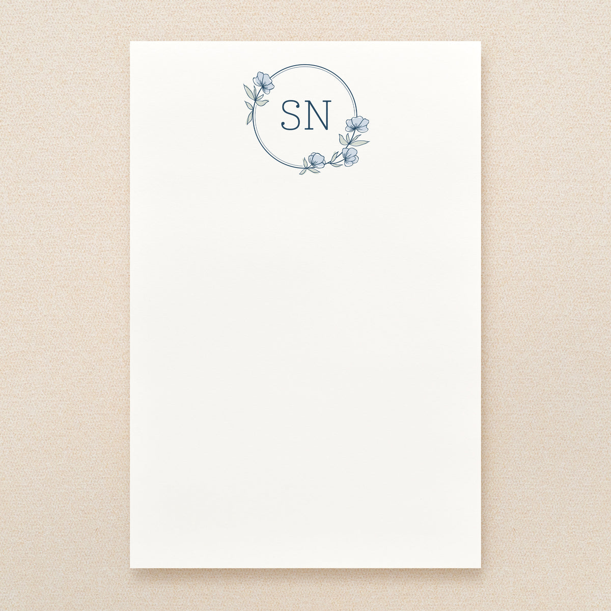 Poppy Monogram Personalized Notepad