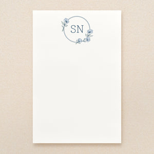 Poppy Monogram Personalized Notepad