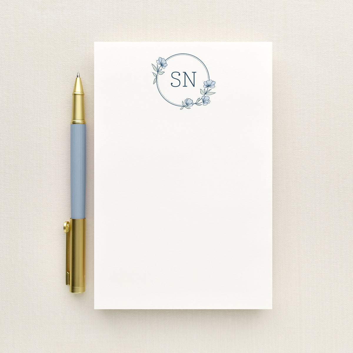 Poppy Monogram Personalized Notepad
