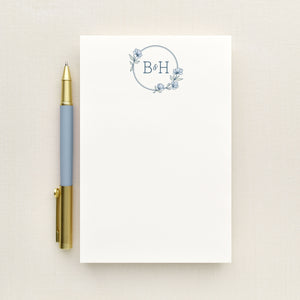 Poppy Couples Monogram Personalized Notepad