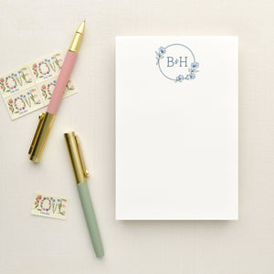 Poppy Couples Monogram Personalized Notepad
