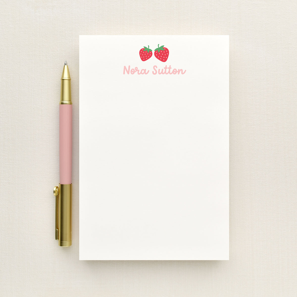 Strawberry Personalized Notepad