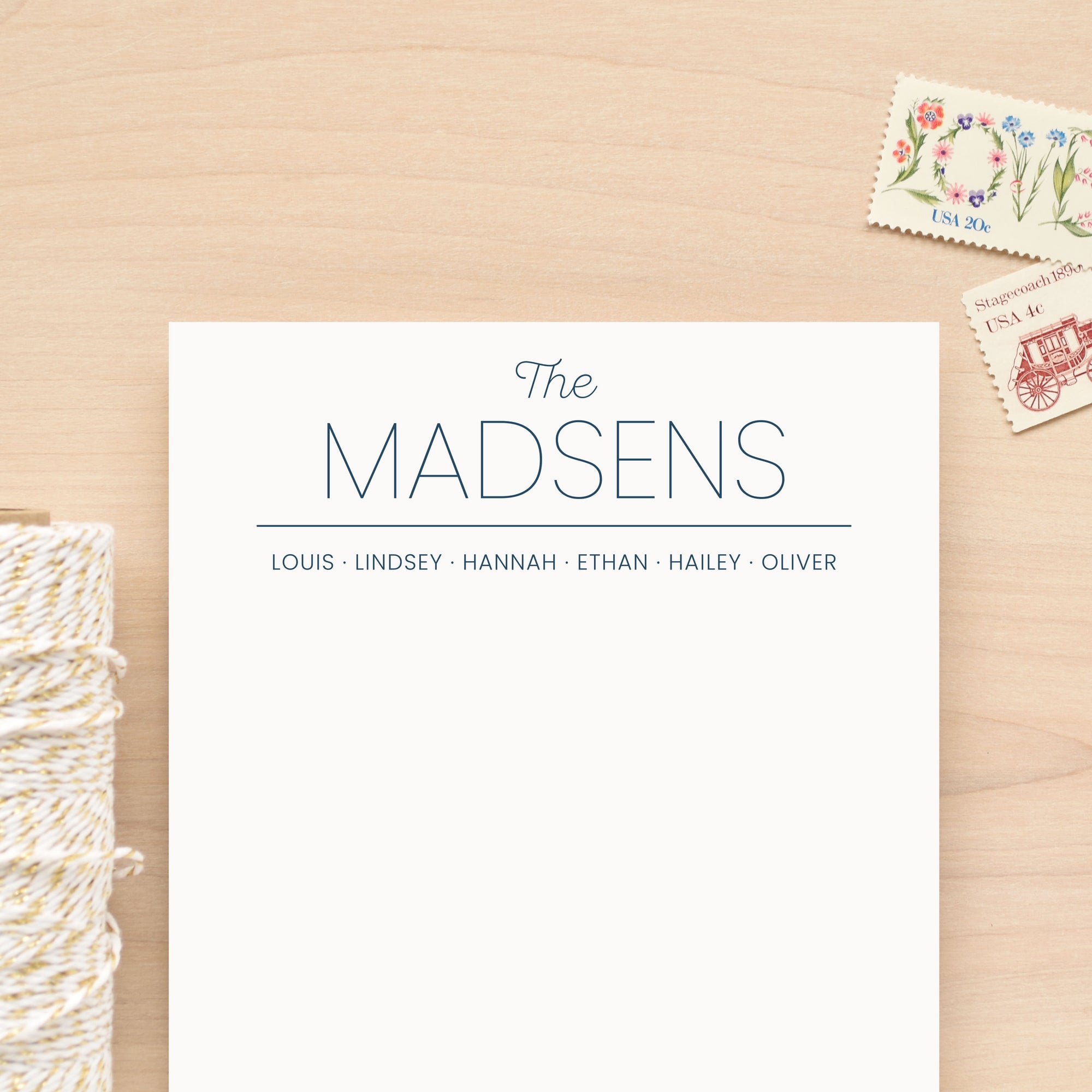 Trim Family Personalized Notepad