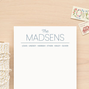 Trim Family Personalized Notepad