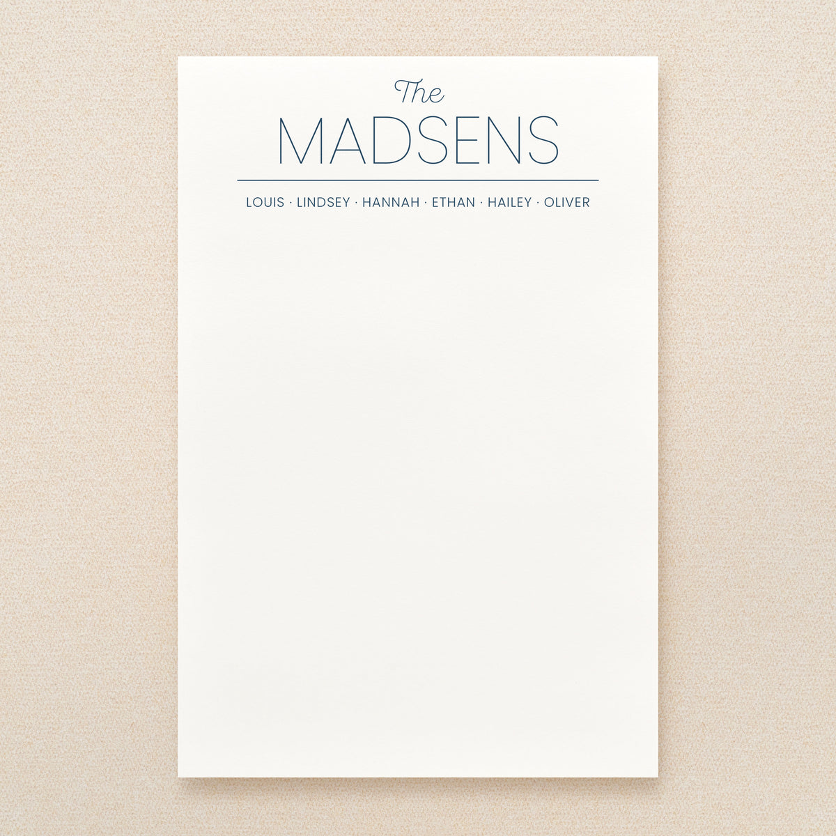 Trim Family Personalized Notepad
