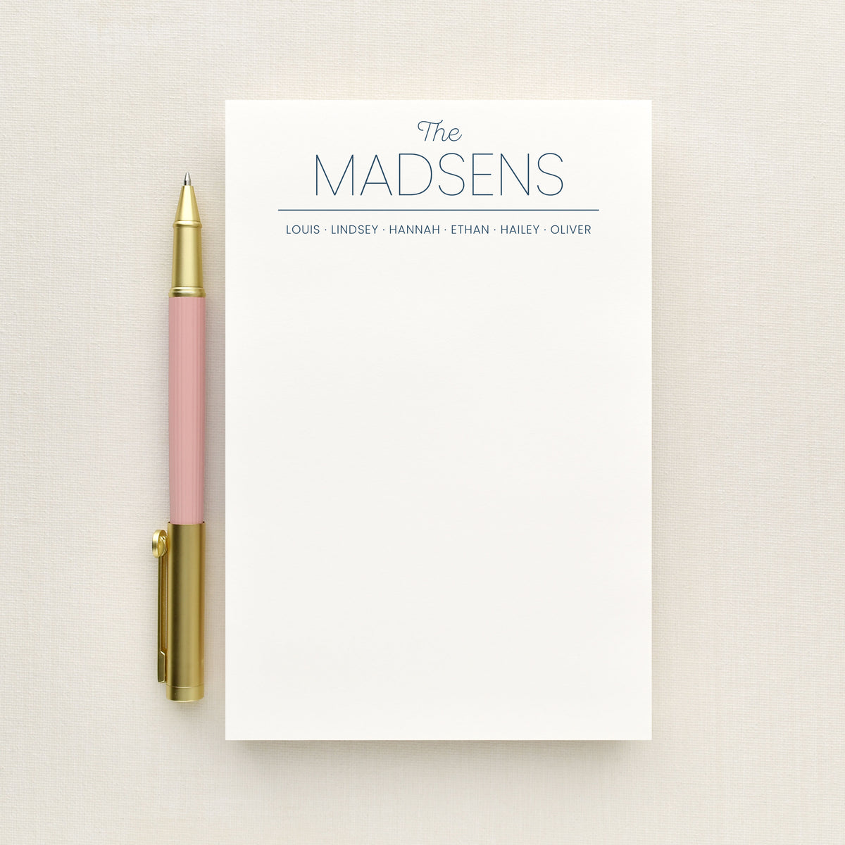 Trim Family Personalized Notepad