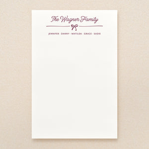 Twill Family Personalized Notepad