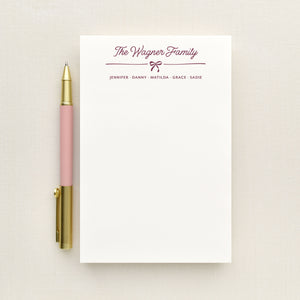 Twill Family Personalized Notepad