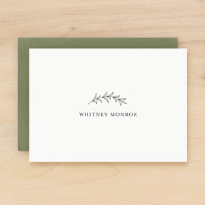 Autumn personalized stationery branch for women