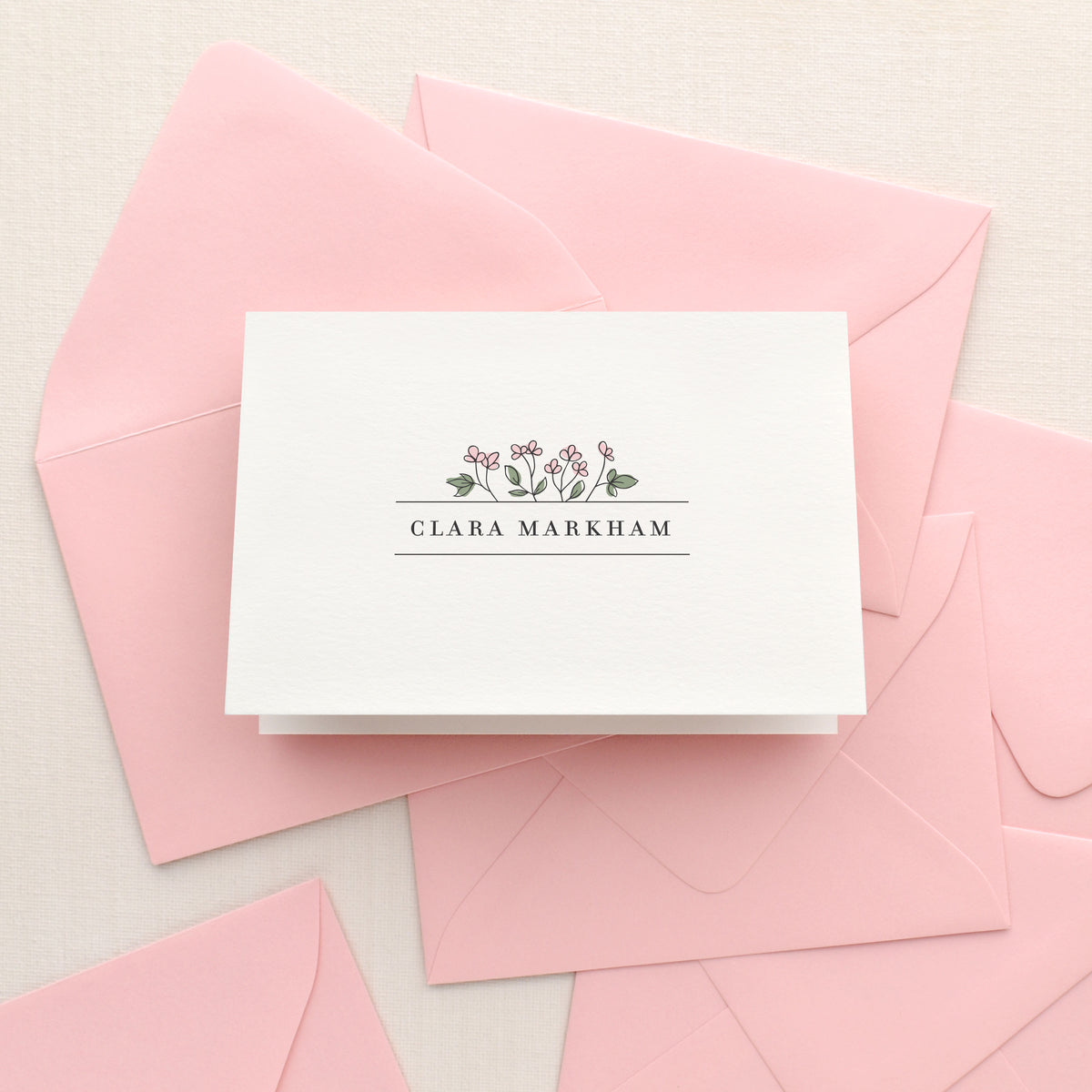 Begonia Personalized Stationery