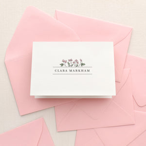 Begonia Personalized Stationery