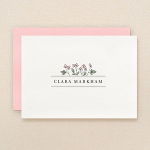 Begonia Personalized Stationery
