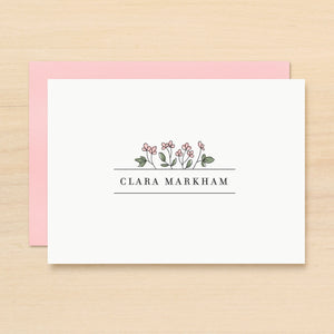 Begonia Personalized Stationery