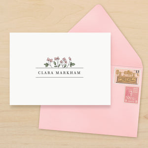 Begonia Personalized Stationery