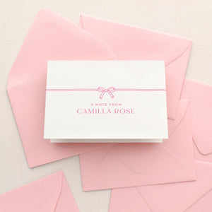 Bow Personalized Stationery
