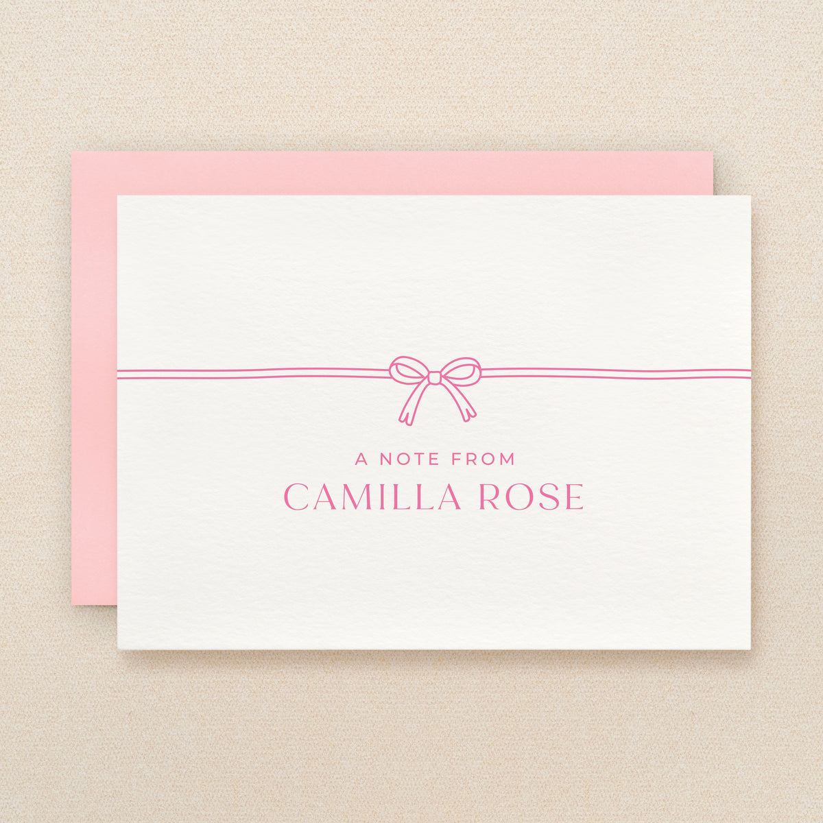 Bow Personalized Stationery
