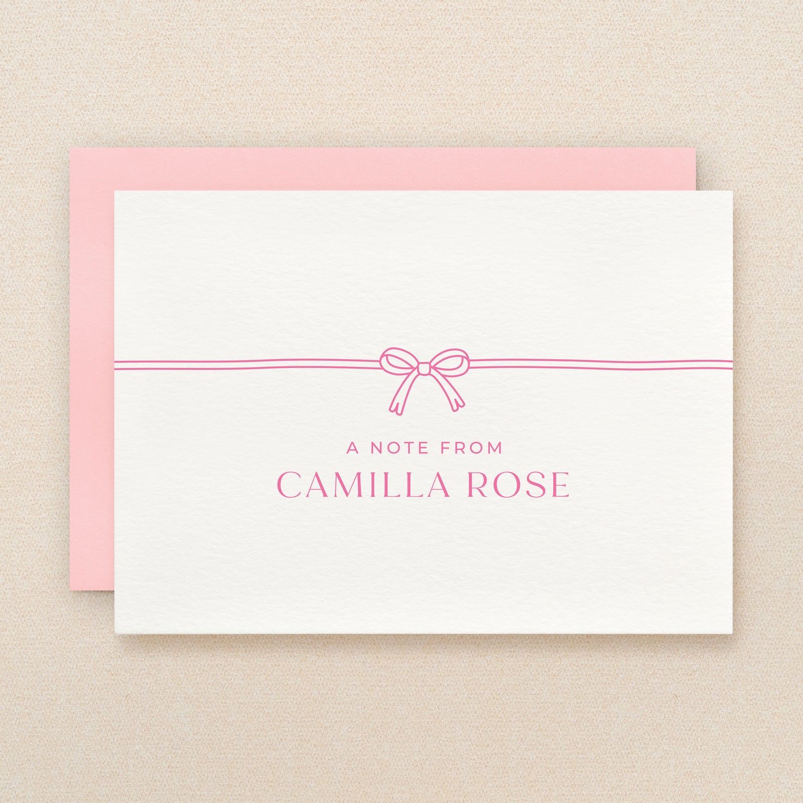 Bow Personalized Stationery