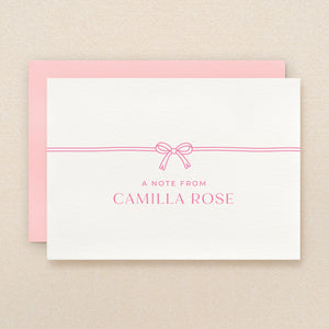 Bow Personalized Stationery