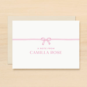 Bow Personalized Stationery