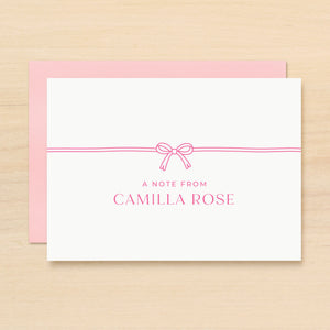 Bow Personalized Stationery