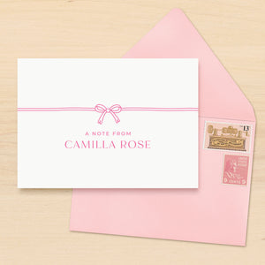 Bow Personalized Stationery