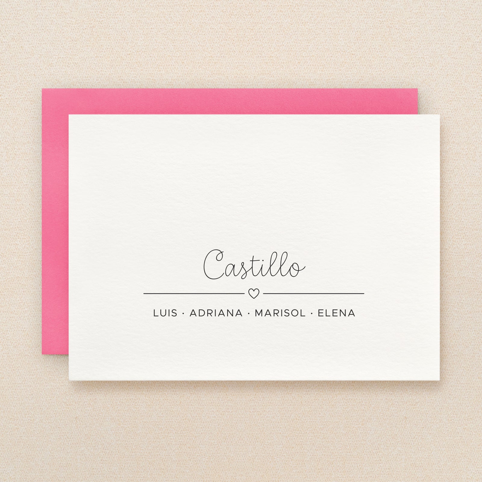 Charm Family Personalized Stationery