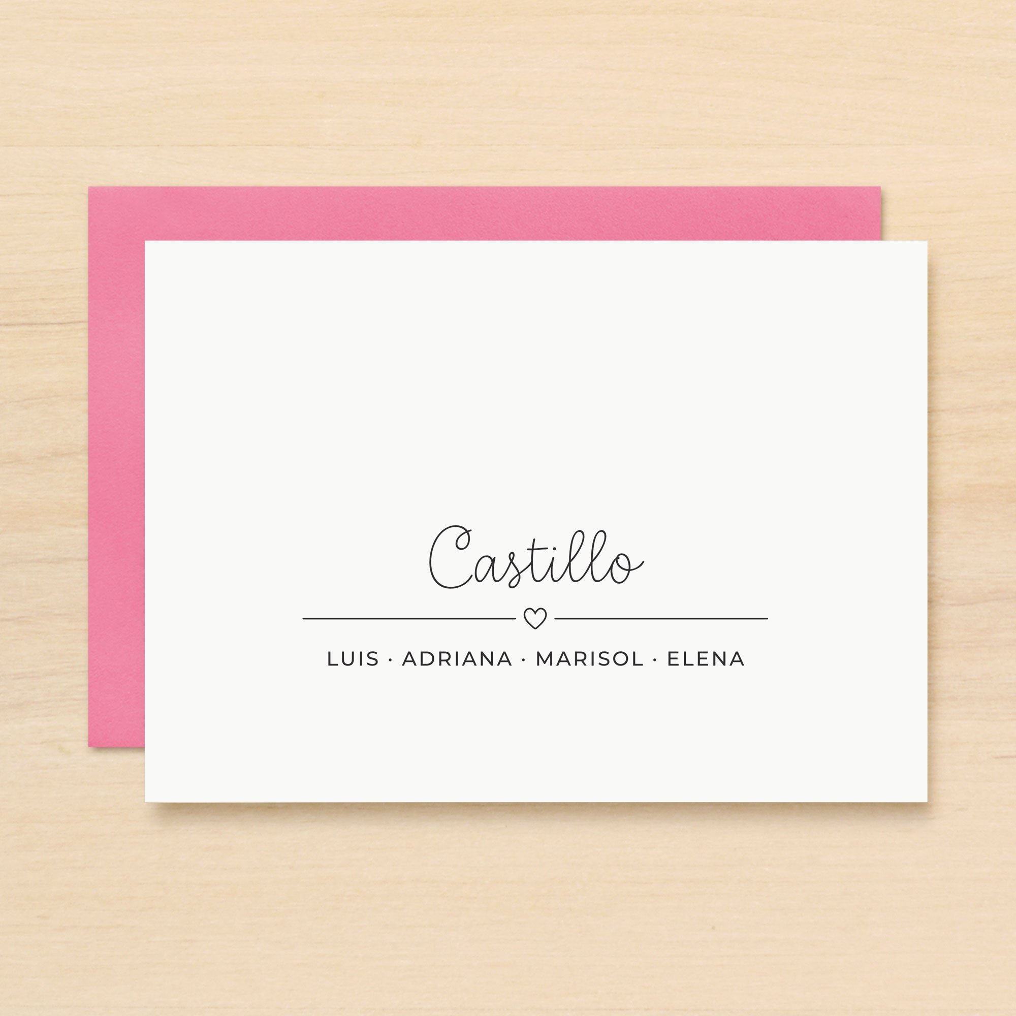 Charm Family Personalized Stationery