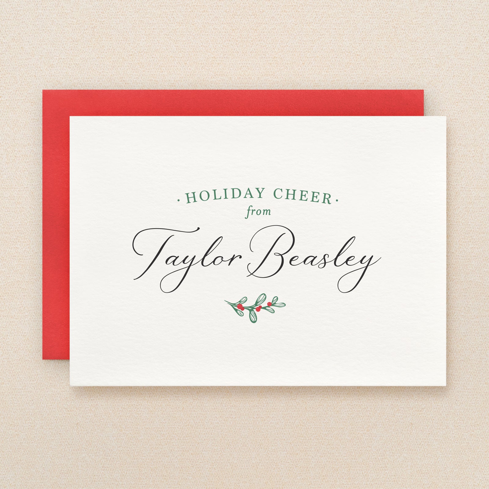 Cheer Holiday Personalized Stationery
