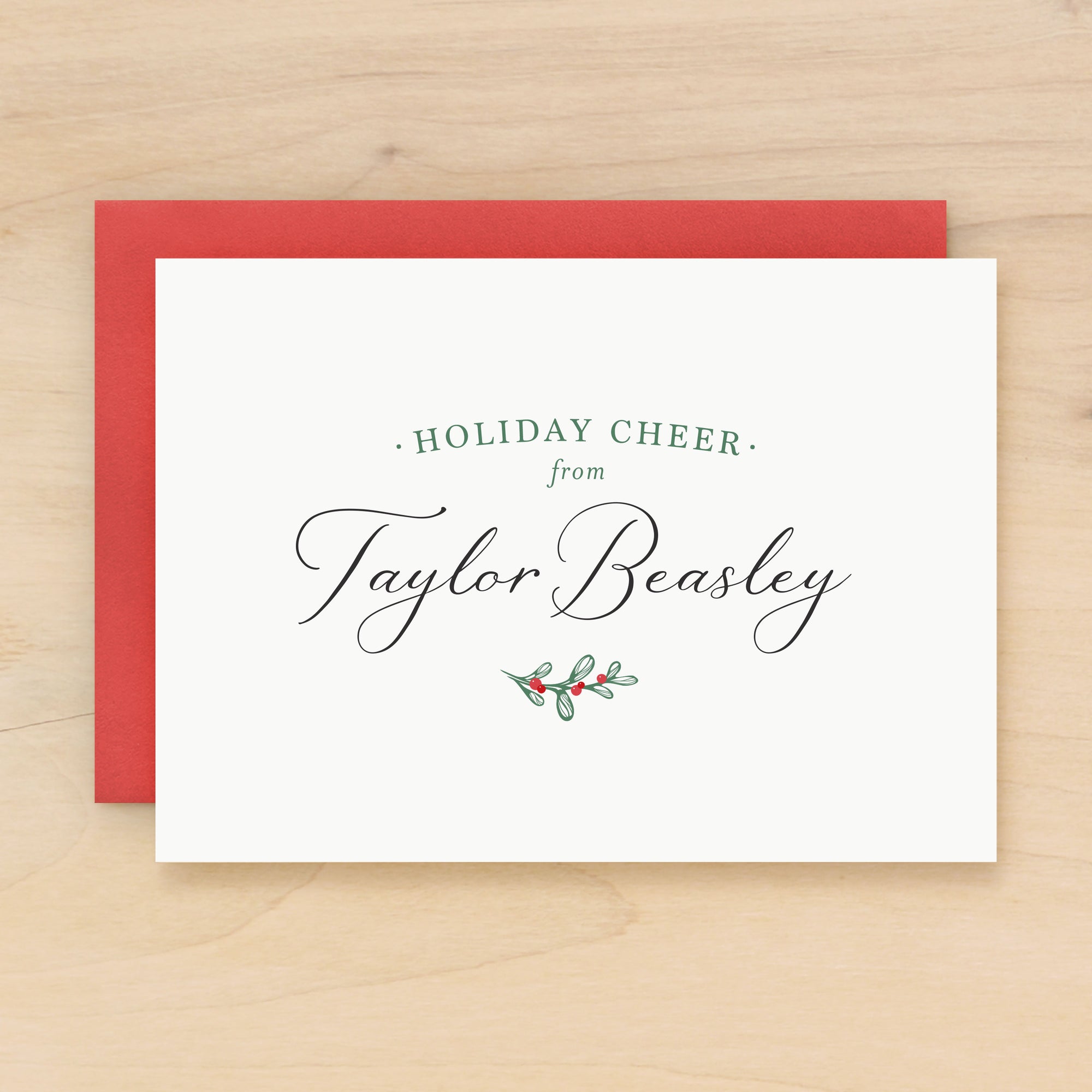 Cheer Holiday Personalized Stationery