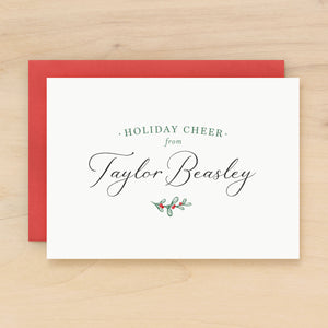Cheer Holiday Personalized Stationery