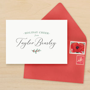 Cheer Holiday Personalized Stationery