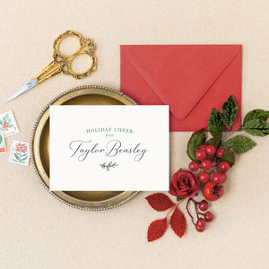 Cheer Holiday Personalized Stationery