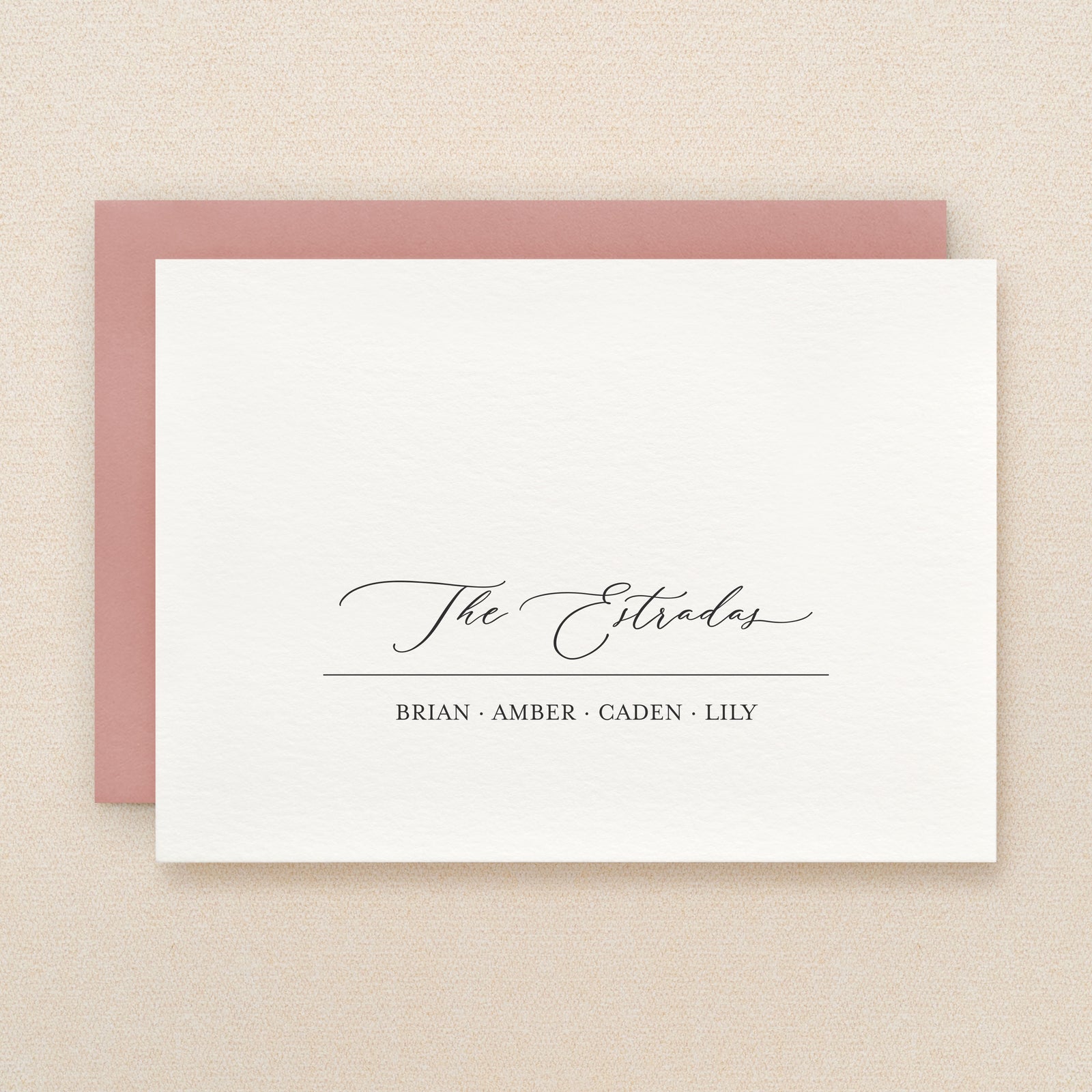 Cozy Family Personalized Stationery