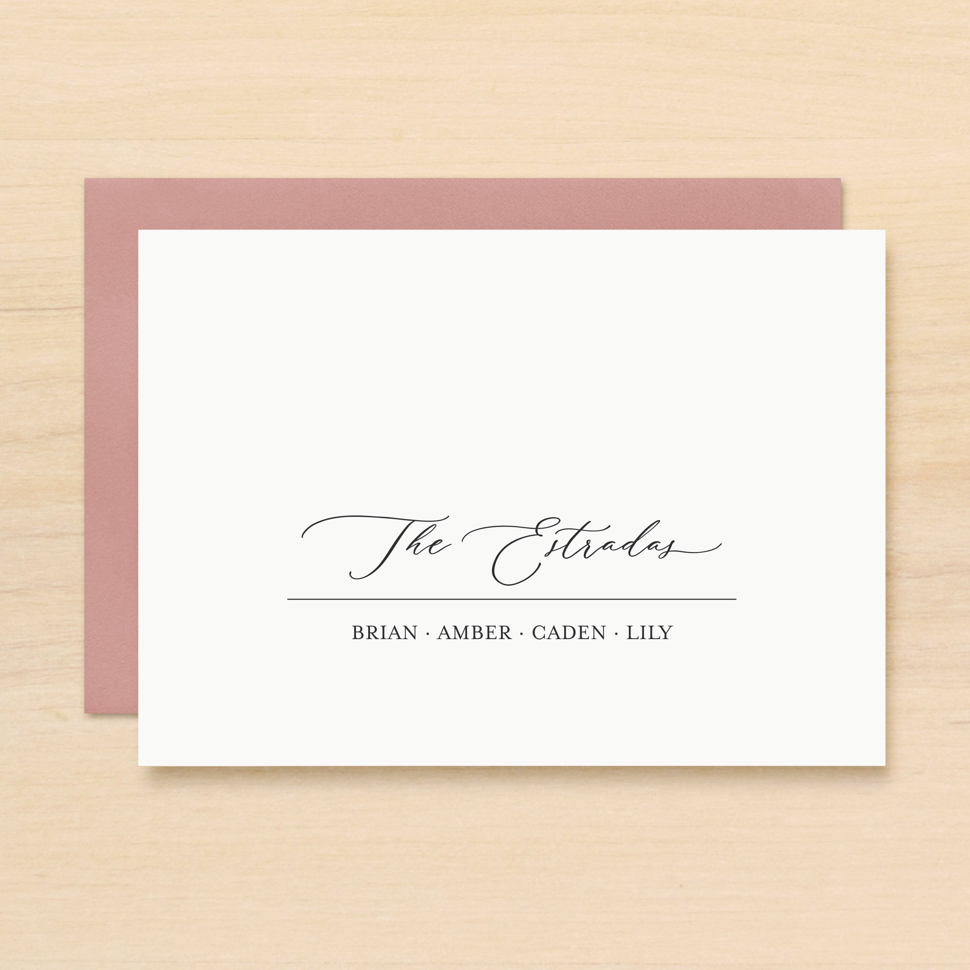 Cozy Family Personalized Stationery