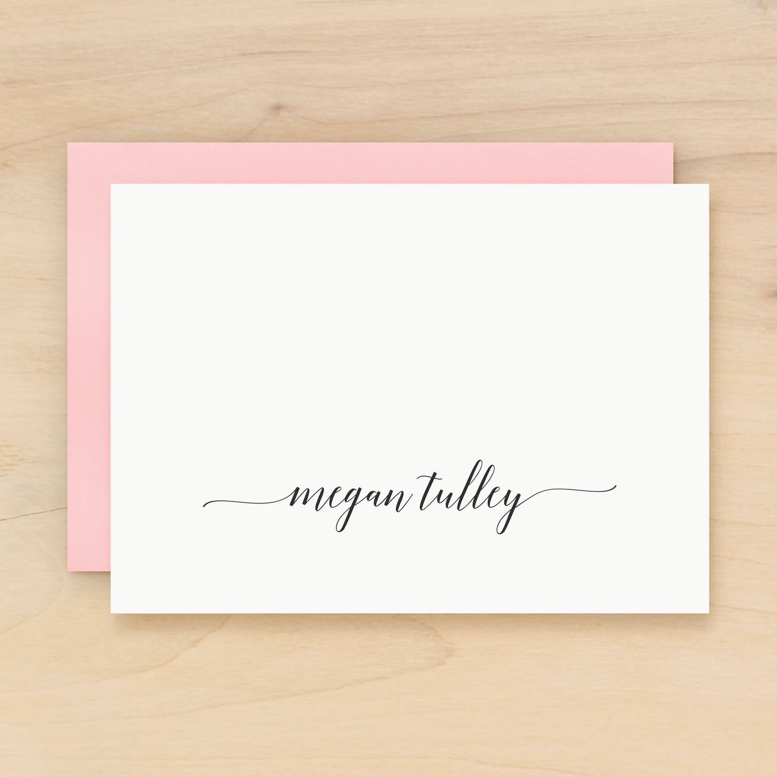 Crescendo personalized stationery script custom notecard