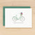 Cruiser personalized stationery retro bicycle with basket and flowers