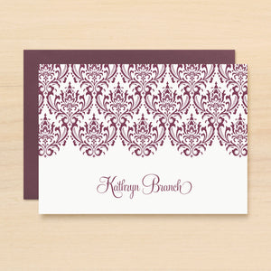 Damask Personalized Stationery