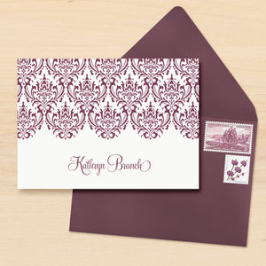 Damask Personalized Stationery